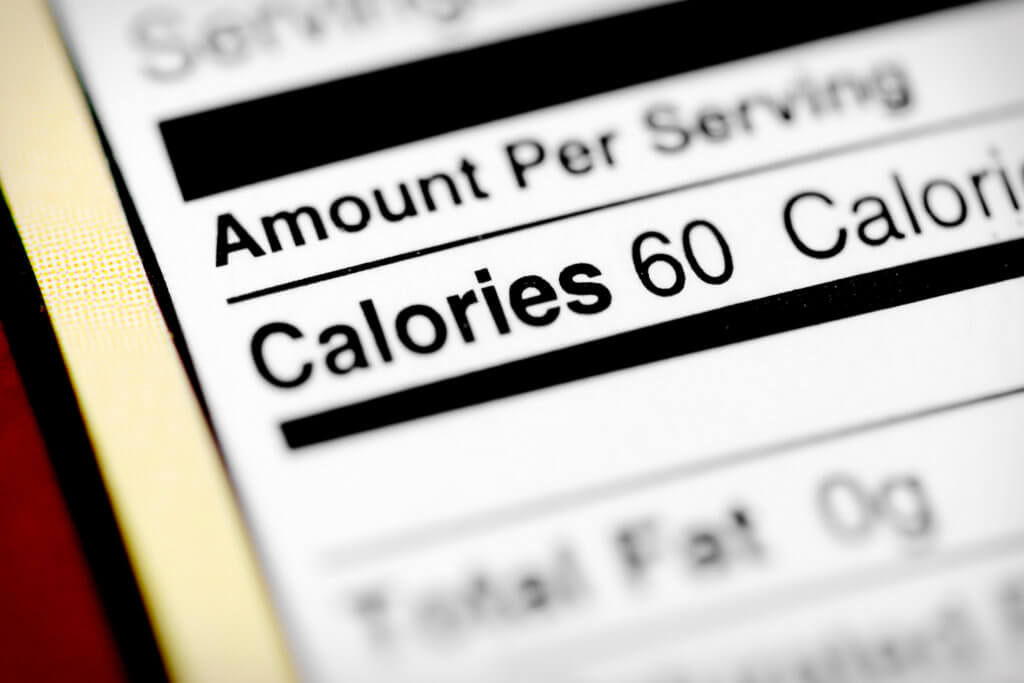 Calories on nutrition label