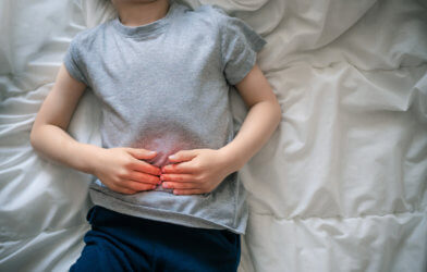 Child with IBD symptoms, stomach pain