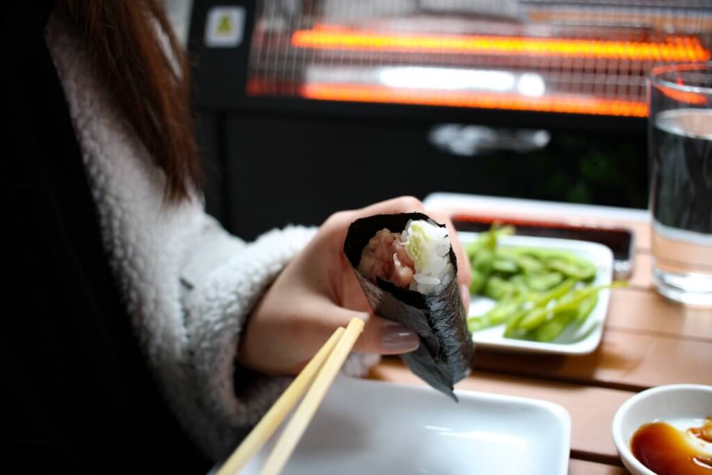 Sushi in seaweed wrapper