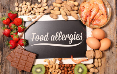 Food allergies sign