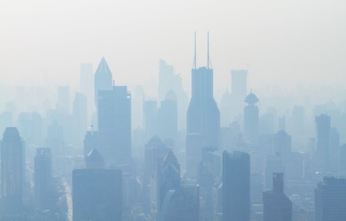 Air pollution over Shanghai, China